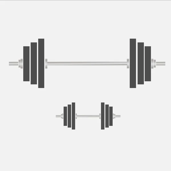 Изолированный гантель — стоковый вектор