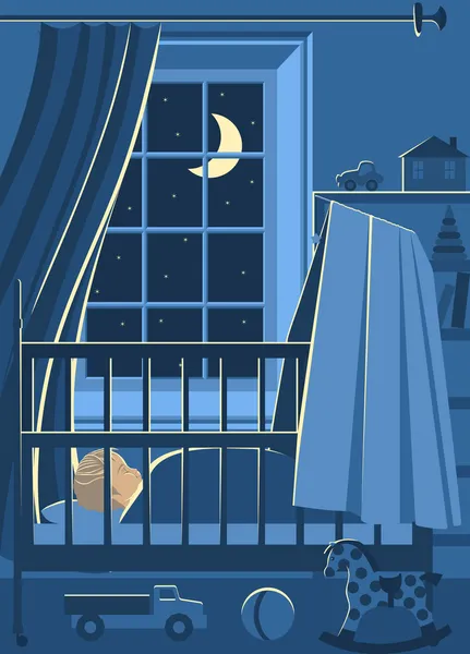 眠っている赤ちゃん — ストックベクタ