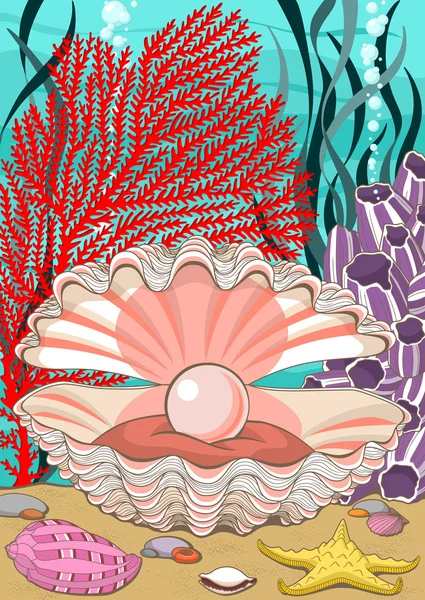 Seashell sualtı inci ile