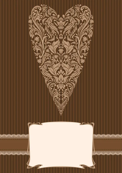 Vintage sevgi tebrik kartı