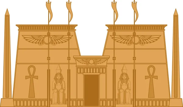 Ναός egiptian Royalty Free Εικονογραφήσεις Αρχείου