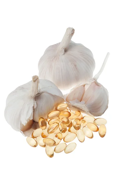 Garlic oil capsule — Stock Photo, Image