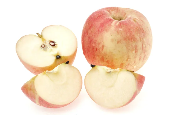 Pommes sur fond blanc — Photo