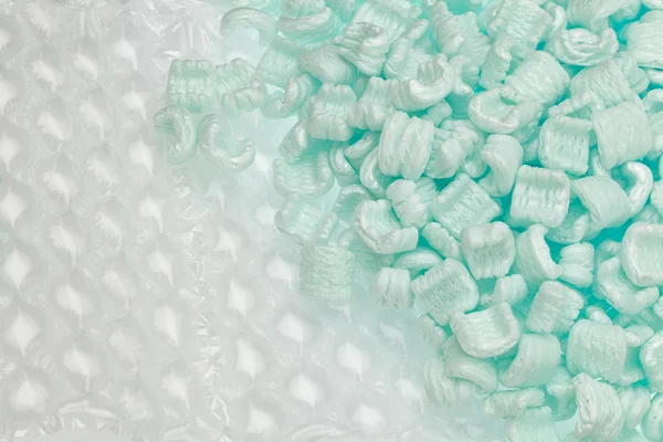 Polystyren och bubble wrap — Stockfoto