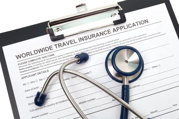 I programmet Travel insurance — Stockfoto