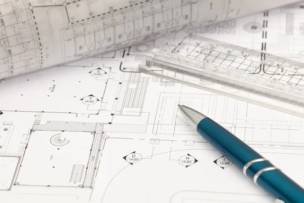 Architectural cad drawing — Stock Photo, Image