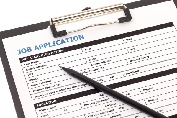 Job application form — Stock Photo, Image