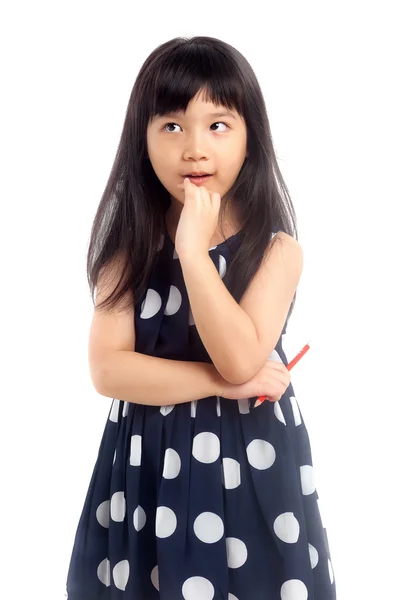 Little girl thinking — Stock Photo, Image