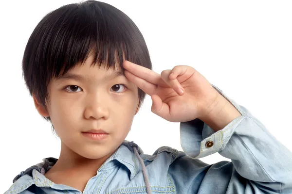 Portret van Aziatische jongen — Stockfoto