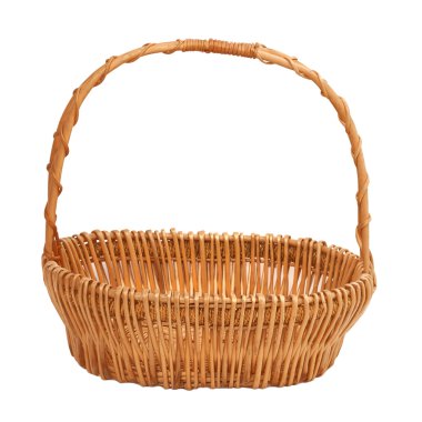 Empty wicker basket clipart