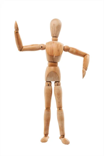 Dřevěný muž model — Stock fotografie