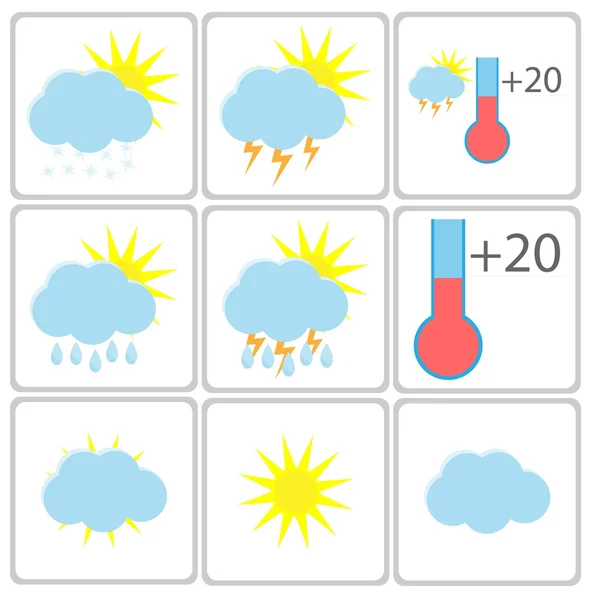 Icônes météo — Image vectorielle