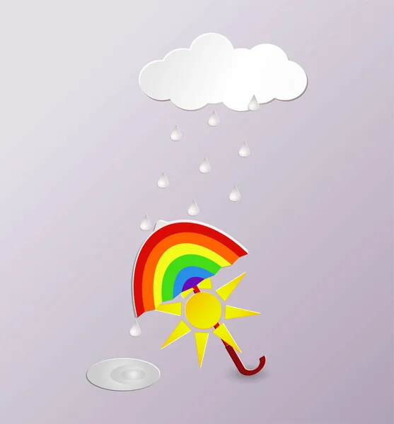 Fond vectoriel temps pluvieux — Image vectorielle