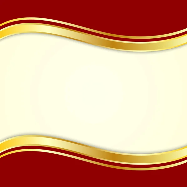 Roter Hintergrund mit goldenem Band für Text Stockvektor