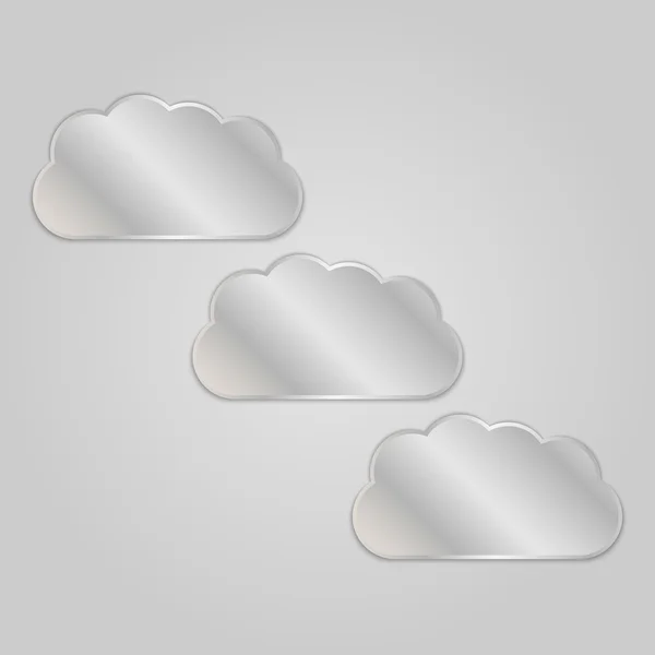 Metalen wolken — Stockvector