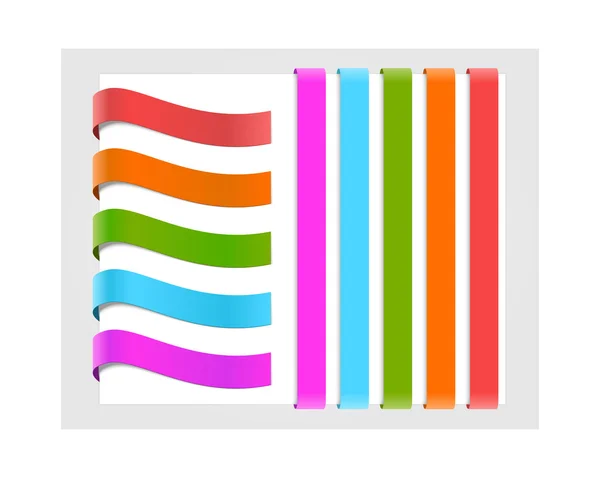 Conjunto de etiquetas de papel de colores — Archivo Imágenes Vectoriales