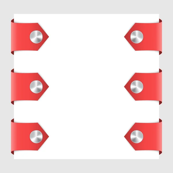 Étiquette flèches avec rivet métallique — Image vectorielle