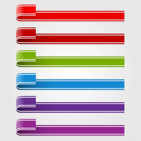 Conjunto de etiquetas y cintas de colores — Archivo Imágenes Vectoriales