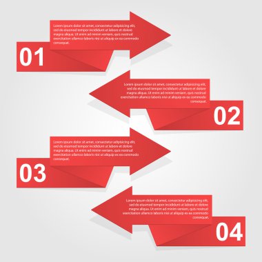 infographics tasarım şablonu. vektör okları