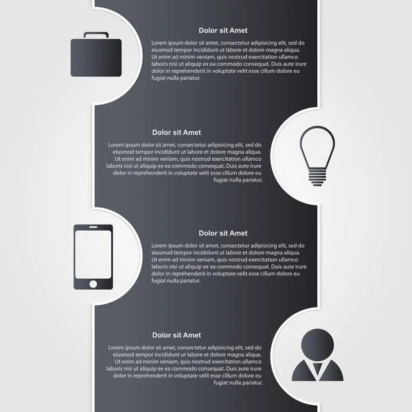 Infografica astratta. Modello di design moderno — Vettoriale Stock