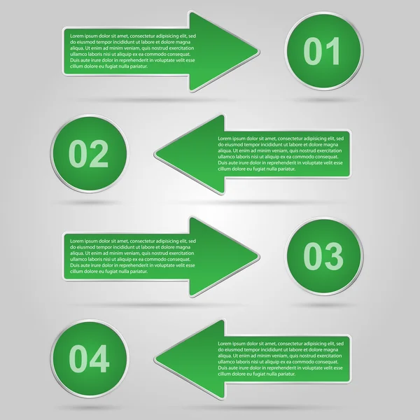 Modèle de conception d'infographie. Flèches vectorielles — Image vectorielle