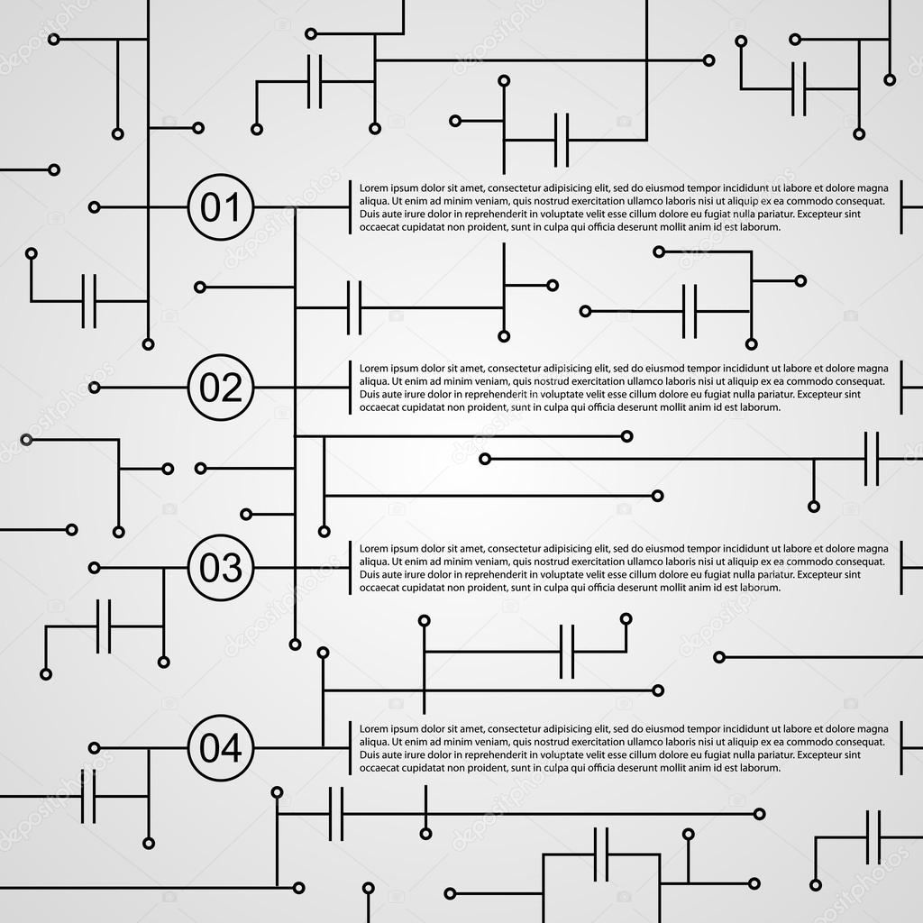 Vector microchip abstract infographic. Modern design template Stock ...