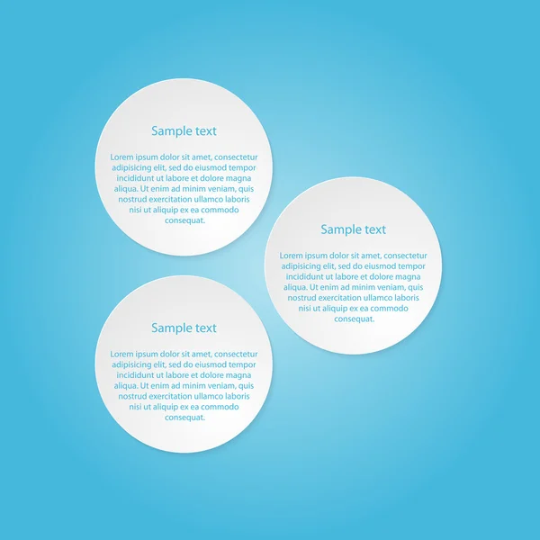 Infographic design s bílými kruhy — Stockový vektor