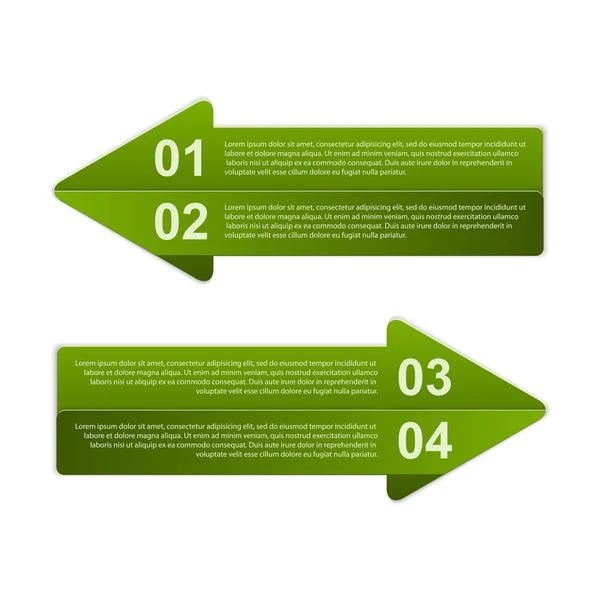 Moderne Infografik-Vorlage für ein Geschäftsmodell als Pfeil — Stockvektor