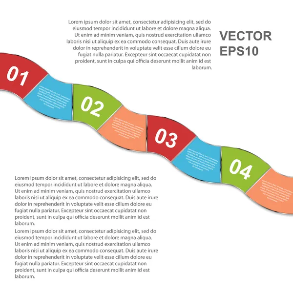 Infográfico de papel abstrato. Ilustração vetorial . — Vetor de Stock