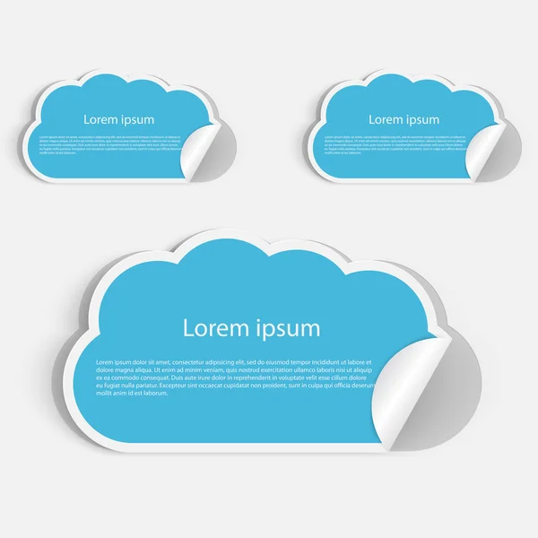 Stickers infographic style cloud. Design elements. Vector illustration. — Stock Vector