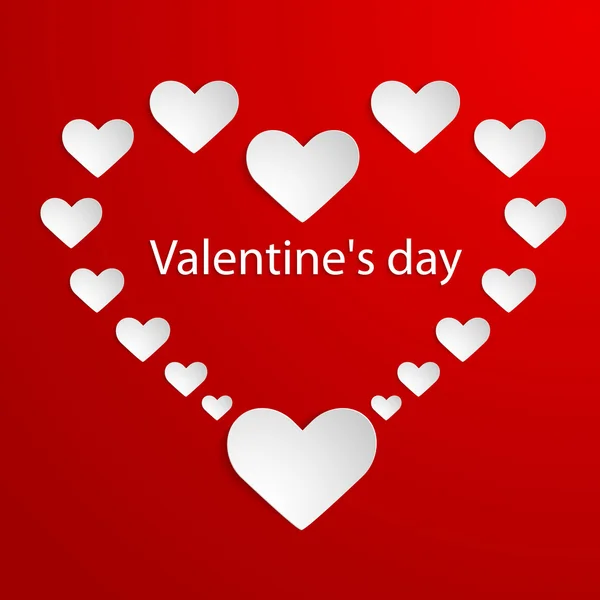 Fondo del día de San Valentín con corazones. Ilustración vectorial. — Vector de stock