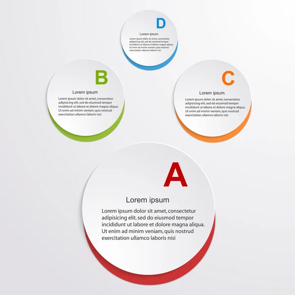 Infografica astratta su carta. Illustrazione vettoriale . — Vettoriale Stock