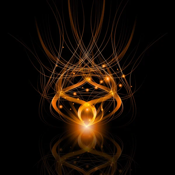 Líneas de luz de fondo abstractas, onda futurista. Ilustración vectorial — Vector de stock