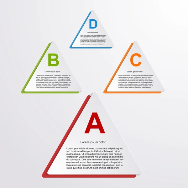 Abstraktní papíru infographic. vektorové ilustrace. — Stockový vektor