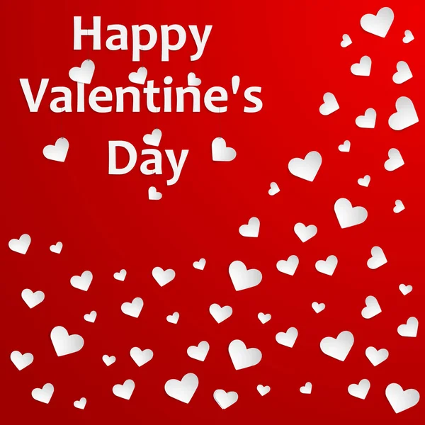 Fondo del día de San Valentín con corazones. Ilustración vectorial. — Vector de stock