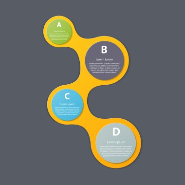 Kağıt Infographic soyut. modern tasarım şablonu