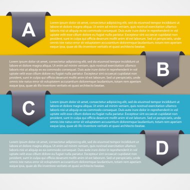 Kağıt Infographic soyut. modern tasarım şablonu