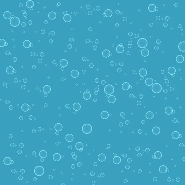 Fondo azul de burbujas en el agua — Vector de stock