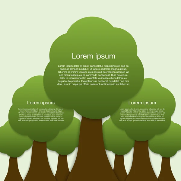 Infographie de l'écologie. Conception de concept avec arbre — Image vectorielle