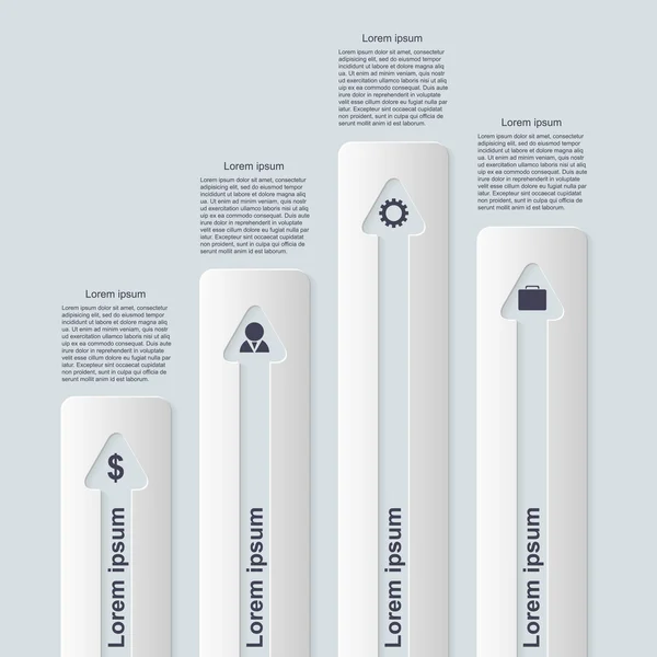 Abstraktní papíru infographic. — Stockový vektor