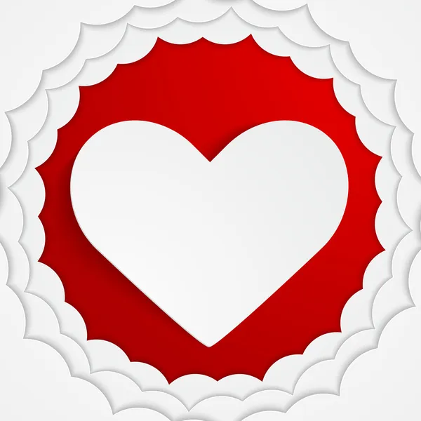 Stylisches rotes Herz Hintergrund. Vektorillustration. — Stockvektor
