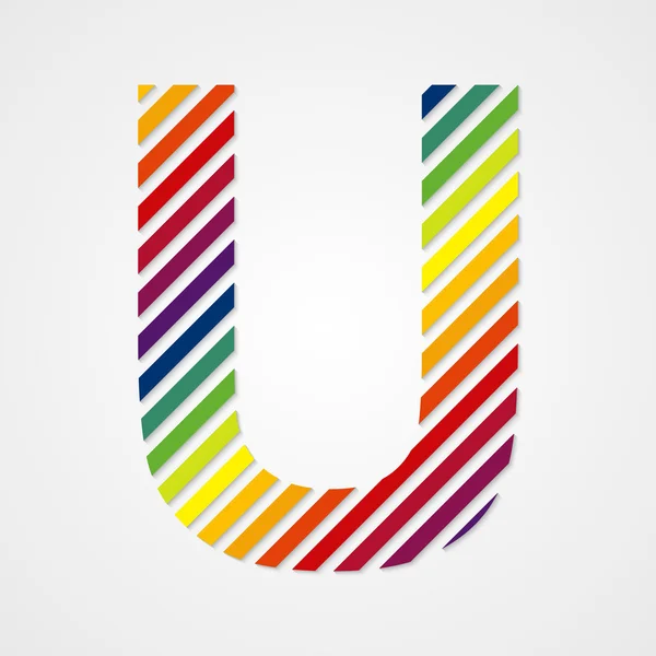 Alphabet. Letter U — Stock Vector