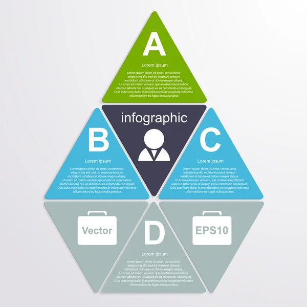 Abstract paper infographic . Design elements. — Stock Vector