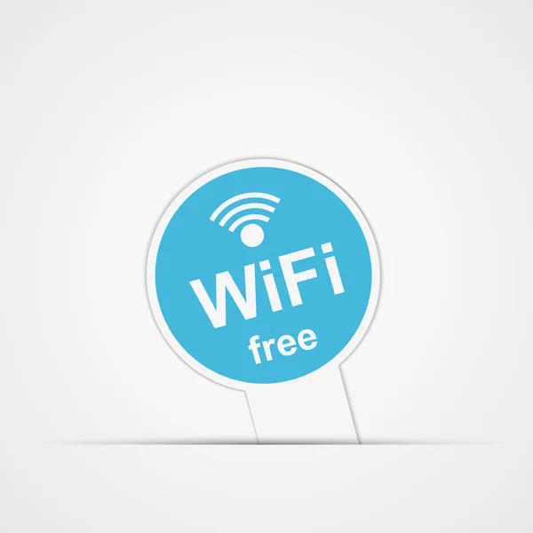 Αυτοκολλητο. ελεύθερη ζώνη wi-fi. απομονωμένες εικονογράφηση — Διανυσματικό Αρχείο