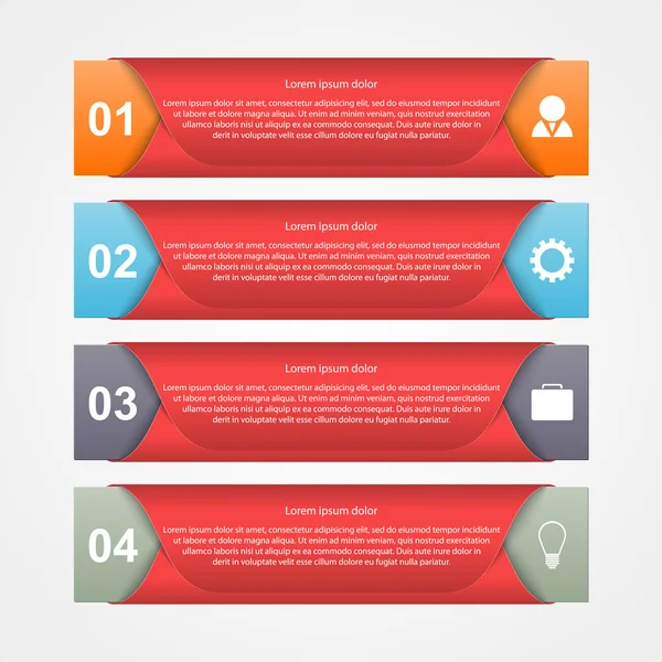 Infográfico de papel abstrato . — Vetor de Stock