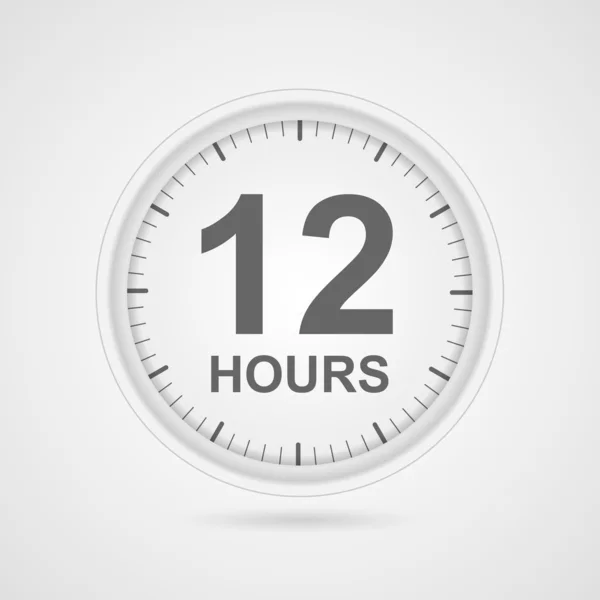 12 Stunden Kundendienst-Symbol. — Stockvektor