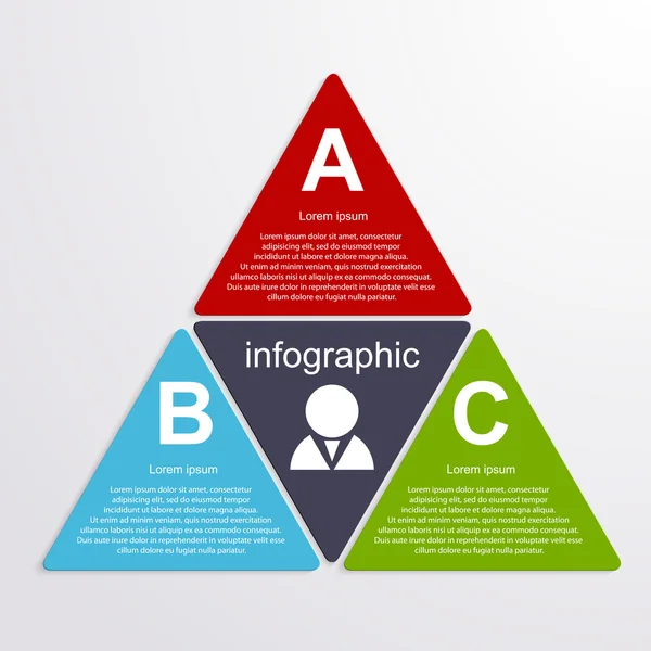 Infográfico vetorial. Modelo de projeto . — Vetor de Stock