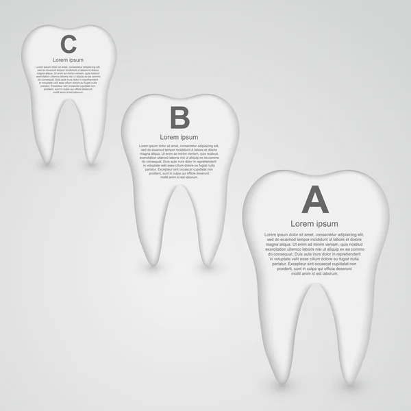 Vektor tand infographic. formgivningsmall. — Stock vektor