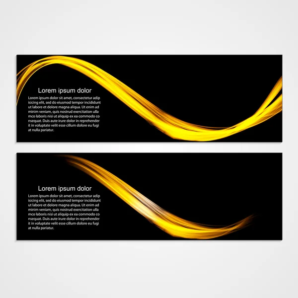 Kokoelma bannerit moderni aalto suunnittelu. Värikäs tausta . — vektorikuva