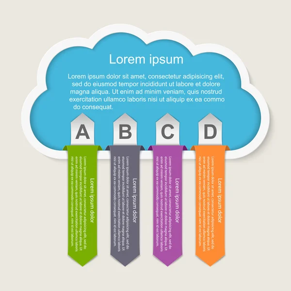 Wektora infographic. chmura pomysłem. — Wektor stockowy